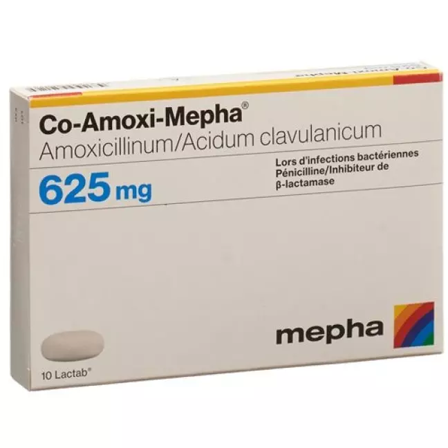 Ко-Амокси Мефа 625 мг 10 таблеток покрытых оболочкой