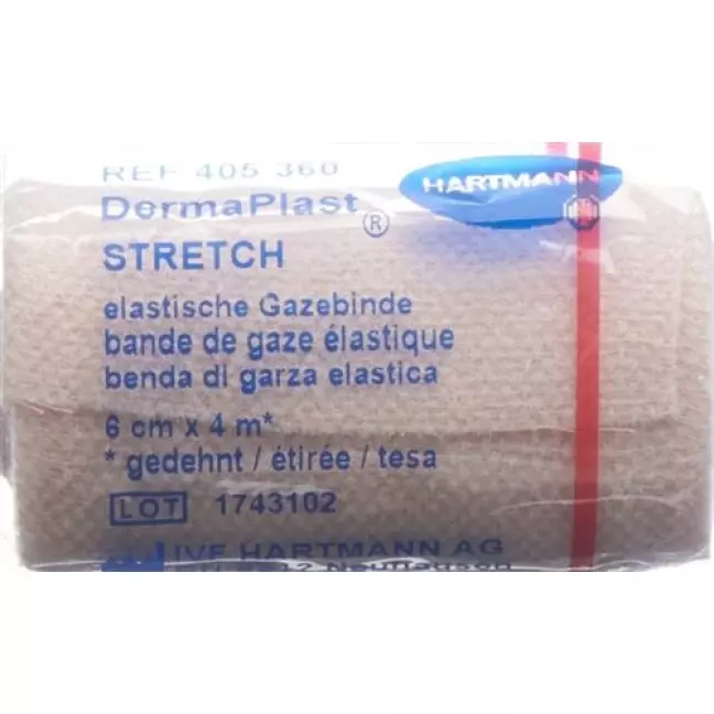 Dermaplast Stretch марлевый бинт телесный цвет 6смx4м Dermaplast Stretch марлевый бинт телесный цвет 6смx4м