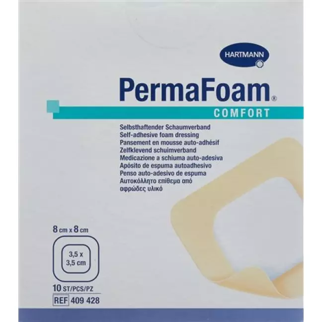Perma Foam Comfort Schaumverband 8x8см 10 штук Perma Foam Comfort Schaumverband 8x8см 10 штук