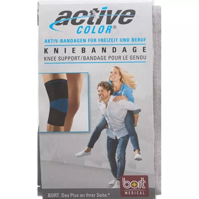 Bort Aktive Color Kniebandage размер XL +42см Schwarz Bort Aktive Color Kniebandage размер XL +42см Schwarz