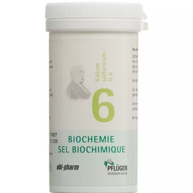 Pflueger Schussler Nr. 6 Kal Sulf в таблетках, D 6 100г Pflueger Schussler Nr. 6 Kal Sulf в таблетках, D 6 100г