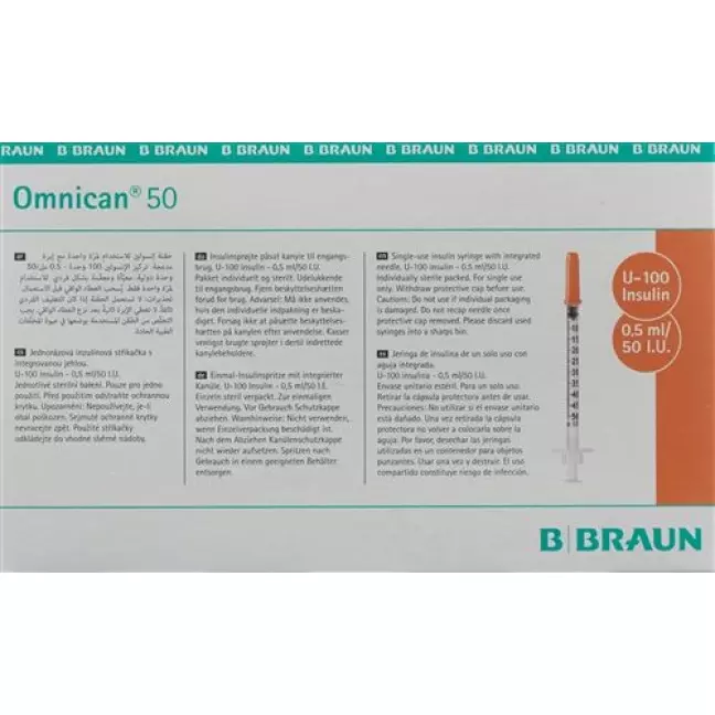 Omnican Insulin 50 0.5мл 0.3x12мм G30 Einzel 100 X Omnican Insulin 50 0.5мл 0.3x12мм G30 Einzel 100 X