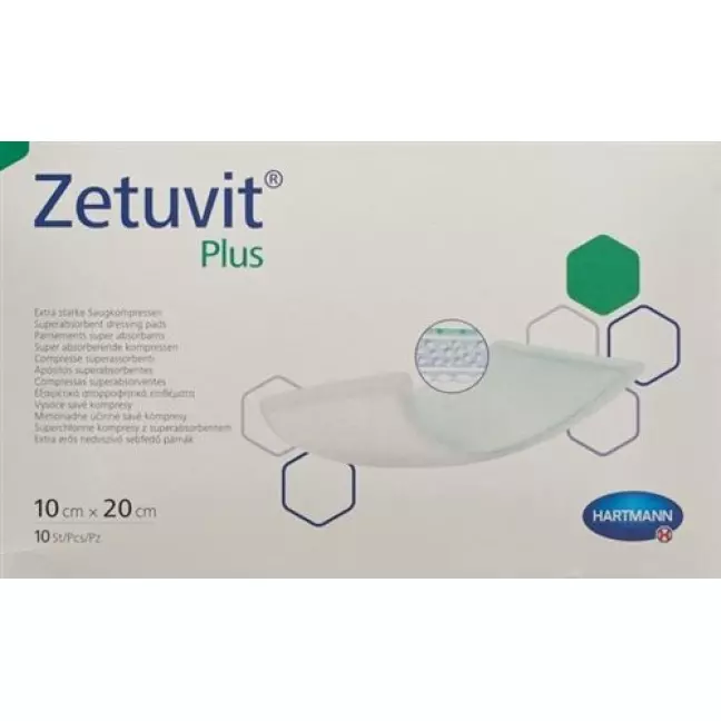 Zetuvit Plus Absorptionsverband 10x20см 10 штук Zetuvit Plus Absorptionsverband 10x20см 10 штук