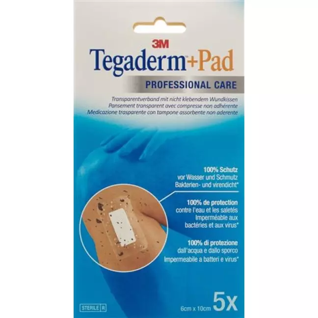 3M Tegaderm + Pad 6x10см / Wundkissen 2.5x6см 5 штук
