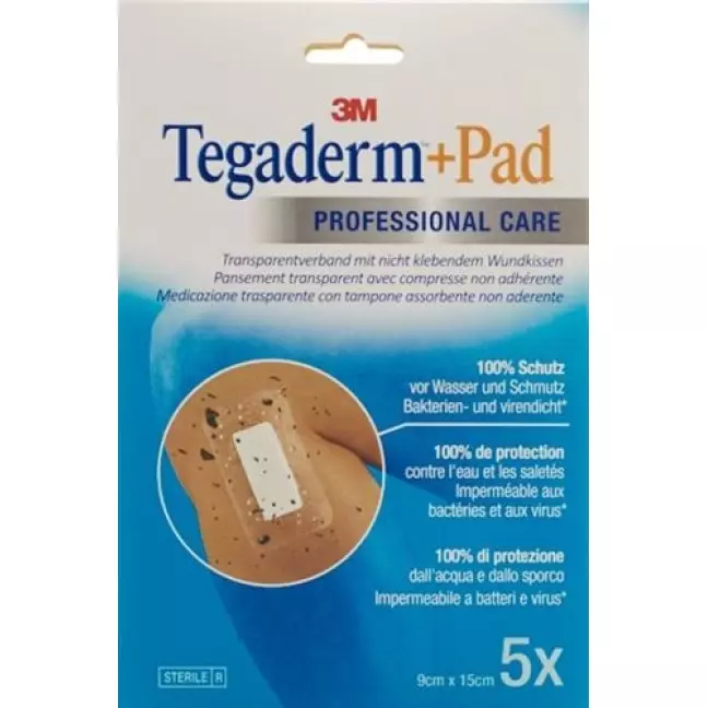 3M Tegaderm + Pad 9x15см / Wundkissen 4.5x10см 5 штук 3M Tegaderm + Pad 9x15см / Wundkissen 4.5x10см 5 штук