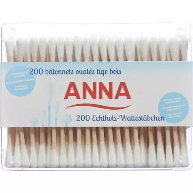 Anna Wattestabchen Holz 200 штук Anna Wattestabchen Holz 200 штук