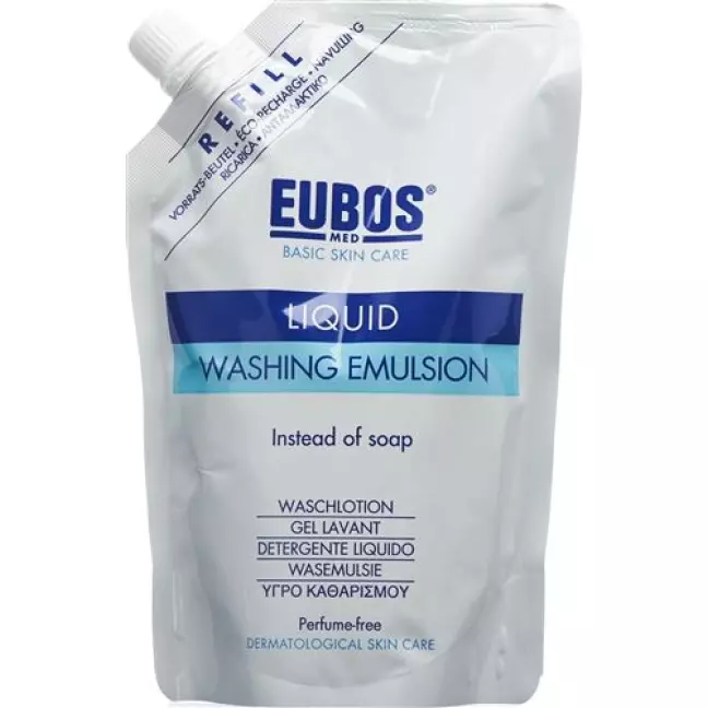 Eubos Seife жидкость Unparfumiert Blau наполнитель 400мл Eubos Seife жидкость Unparfumiert Blau наполнитель 400мл