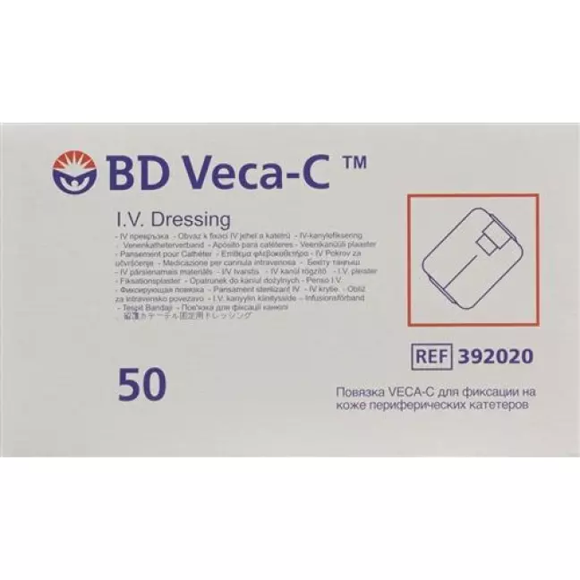 BD Veca-c катетер Fixierverband Sichtfenst 50 штук BD Veca-c катетер Fixierverband Sichtfenst 50 штук