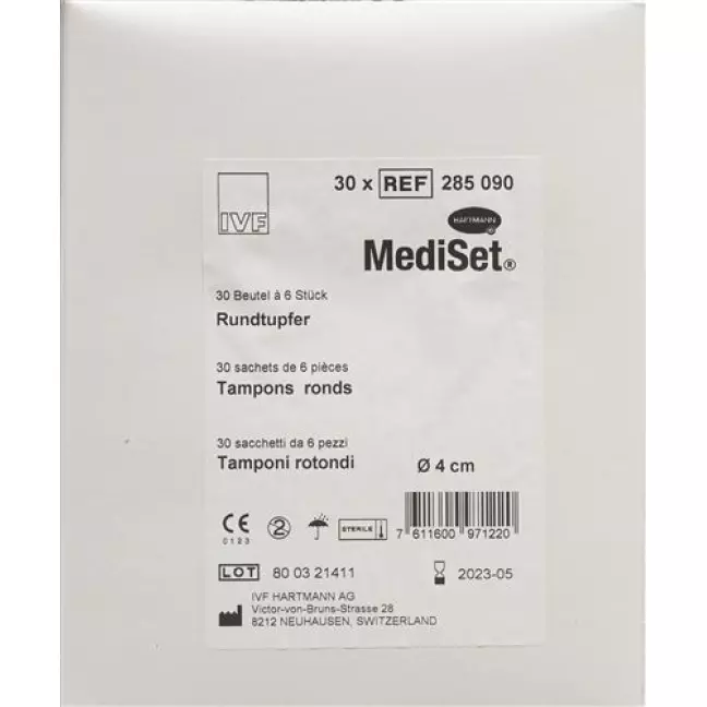 Mediset IVF Rundtupfer 4см стерильный 30 пакетиков 6 штук Mediset IVF Rundtupfer 4см стерильный 30 пакетиков 6 штук