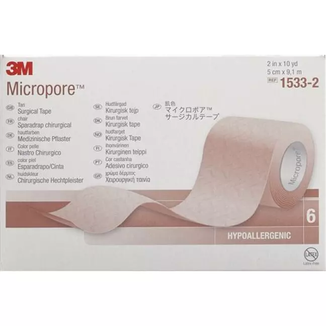 3M Micropore Vlies Heftpflaster ohne диспенсер 50мм x 9.14m weiss 6 штук 3M Micropore Vlies Heftpflaster ohne диспенсер 50мм x 9.14m weiss 6 штук