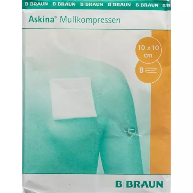 Askina Mullkompresse 10смx10см 100 штук Askina Mullkompresse 10смx10см 100 штук