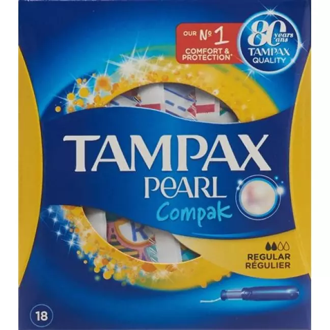 Tampax Tampons Compak Pearl Regular 18 штук Tampax Tampons Compak Pearl Regular 18 штук