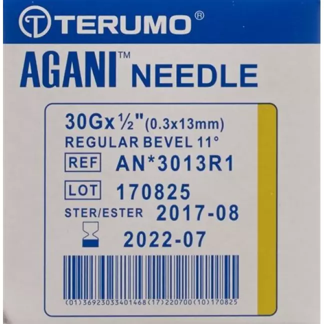 Terumo Agani Einmalkanulen 30г 0.3x13мм Gelb 100 штук Terumo Agani Einmalkanulen 30г 0.3x13мм Gelb 100 штук