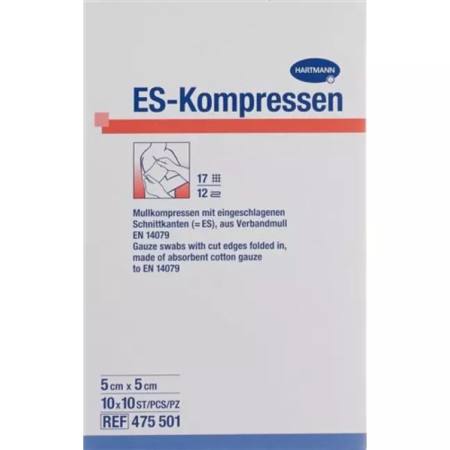Mediset Es-Kompresse 5x5cm Steril T17 12-fach 100 Stuck Mediset Es-Kompresse 5x5cm Steril T17 12-fach 100 Stuck