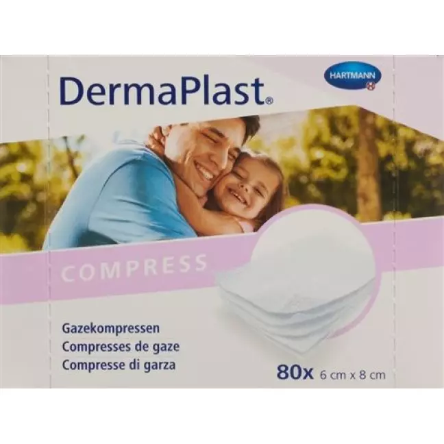DermaPlast Gazekompressen 6x8см 80 штук DermaPlast Gazekompressen 6x8см 80 штук