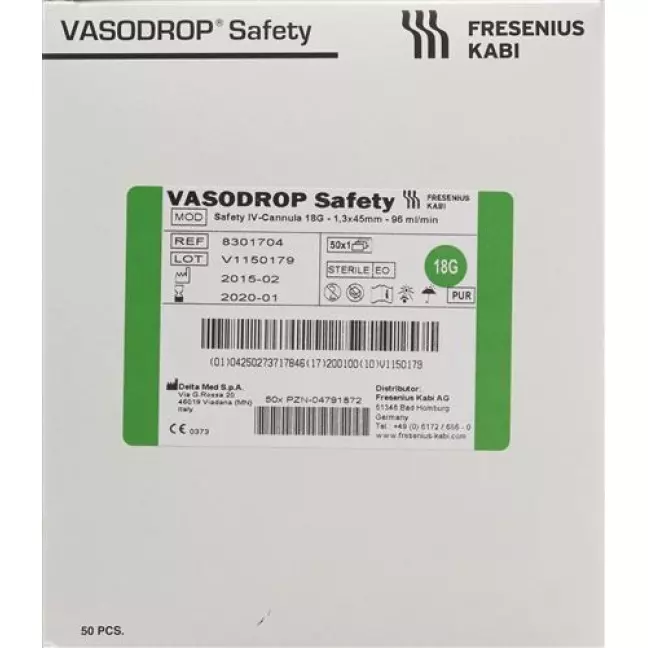 VASODROP SAFETY 18G 45MM/S