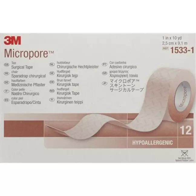 3M Micropore Heftpfl O Disp Hf 25ммx9.14m 12 штук 3M Micropore Heftpfl O Disp Hf 25ммx9.14m 12 штук