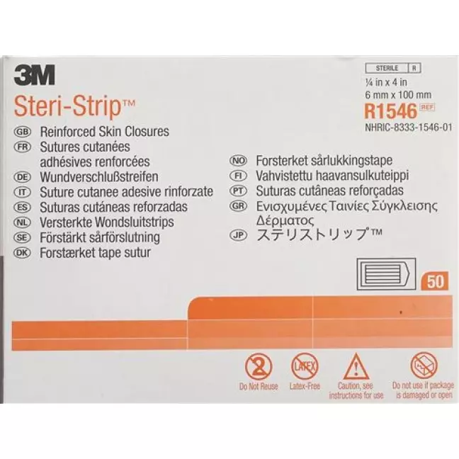 3M Steri Strip 6x100мм Weiss Verstarkt 10x 50 штук
