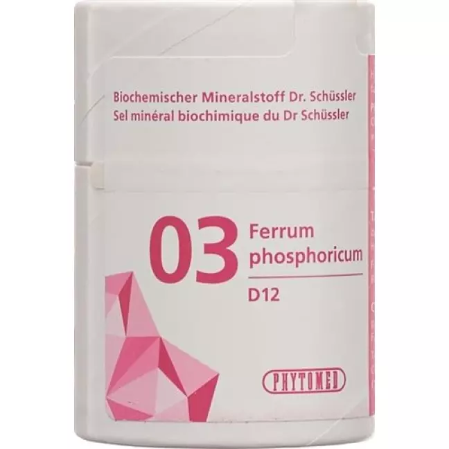 Phytomed Schussler Nr. 3 Ferr Pho в таблетках, D 12 50г Phytomed Schussler Nr. 3 Ferr Pho в таблетках, D 12 50г