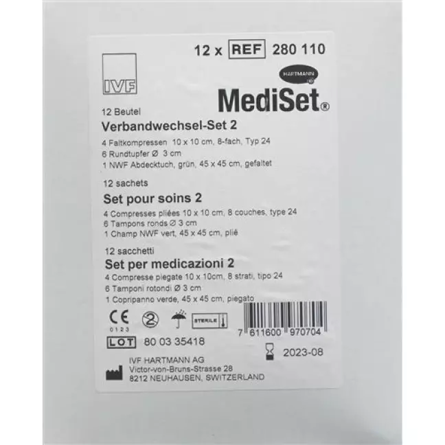 Mediset Verbandwechsel Set No 2 12 пакетиков Mediset Verbandwechsel Set No 2 12 пакетиков