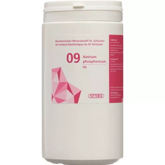Phytomed Schussler Nr. 9 Natr Phos в таблетках, D 6 500г Phytomed Schussler Nr. 9 Natr Phos в таблетках, D 6 500г
