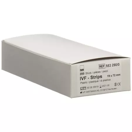 IVF STRIPS PLASTIC ST 19X72MM IVF STRIPS PLASTIC ST 19X72MM