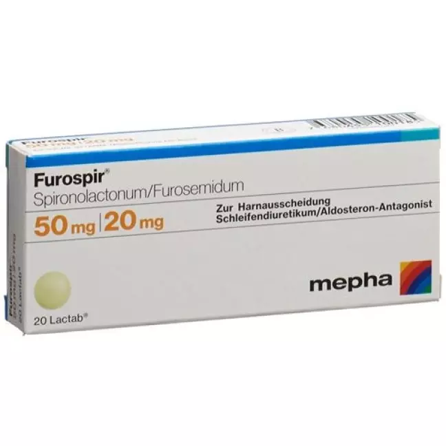 Фюроспир 50 мг/20 мг 50 таблеток покрытых оболочкой 