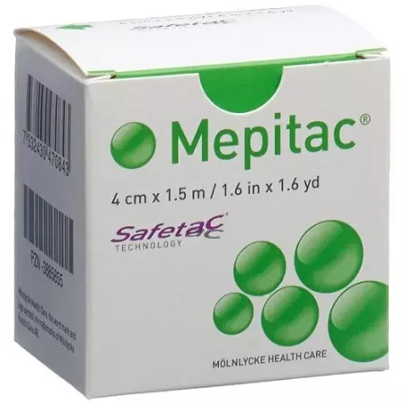 Mepitac Safetac Fixierverband 1.5мX4см Silikon Mepitac Safetac Fixierverband 1.5мX4см Silikon