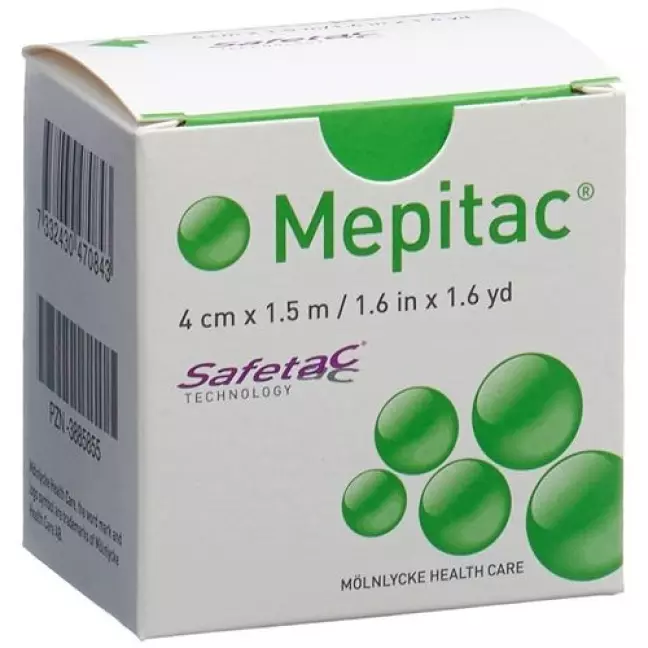 Mepitac Safetac Fixierverband 1.5мX4см Silikon Mepitac Safetac Fixierverband 1.5мX4см Silikon