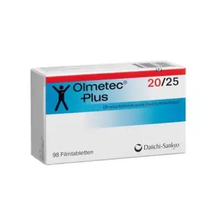 Олметек Плюс 20/25 98 таблеток покрытых оболочкой
