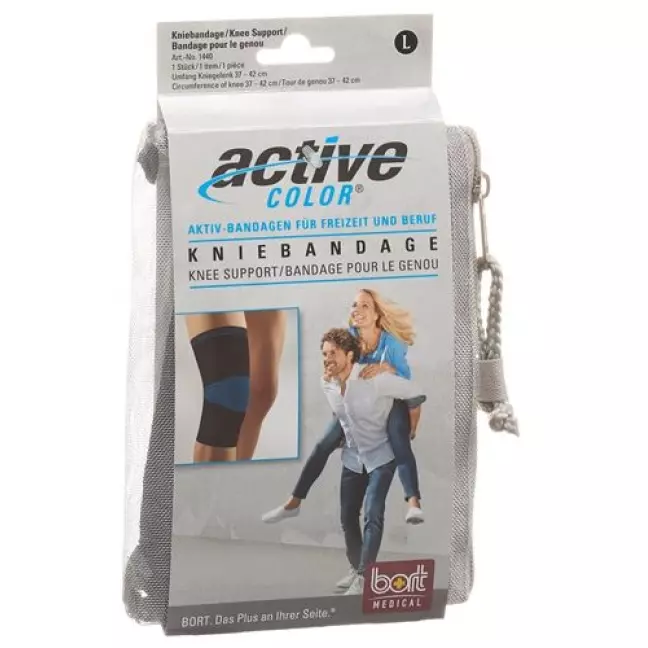 Bort Aktive Color Kniebandage размер XL +42см Schwarz Bort Aktive Color Kniebandage размер XL +42см Schwarz