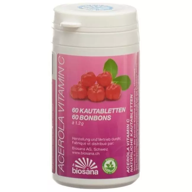 Acerola Vitamin C в таблетках, доза 60 штук Acerola Vitamin C в таблетках, доза 60 штук