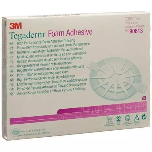 3M Tegaderm Foam Adhesive Schaumkompresse 10x11см Oval 5 штук
