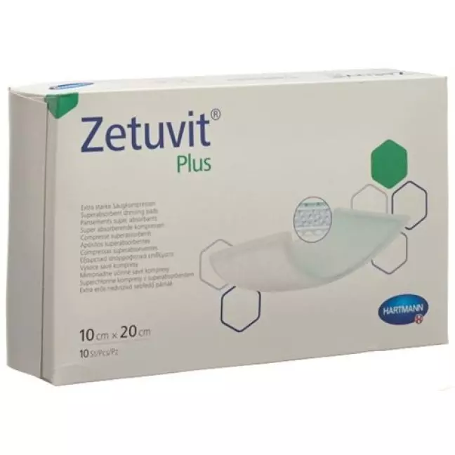 Zetuvit Plus Absorptionsverband 10x20см 10 штук Zetuvit Plus Absorptionsverband 10x20см 10 штук