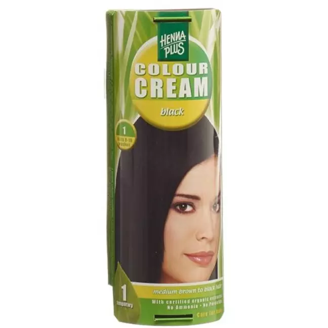 Henna Plus Colour крем 1 Schwarz 60г Henna Plus Colour крем 1 Schwarz 60г