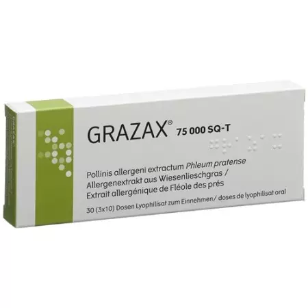 Grazax Lyophilisat Oral 75000 Sq-t 30 X 1 Dos Grazax Lyophilisat Oral 75000 Sq-t 30 X 1 Dos