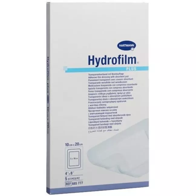 Hydrofilm Plus Wundverband Film 10x20см Steril 5 штук Hydrofilm Plus Wundverband Film 10x20см Steril 5 штук