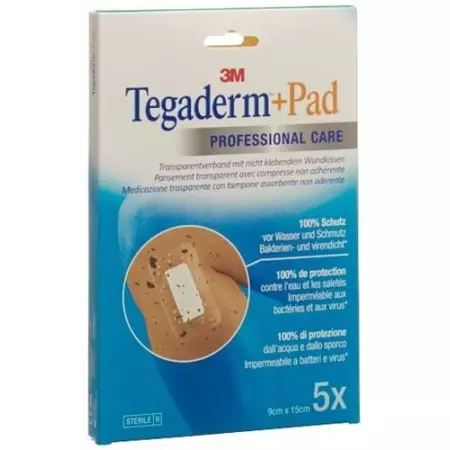 3M Tegaderm + Pad 9x15см / Wundkissen 4.5x10см 5 штук 3M Tegaderm + Pad 9x15см / Wundkissen 4.5x10см 5 штук