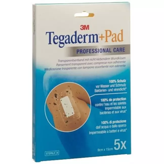 3M Tegaderm + Pad 9x15см / Wundkissen 4.5x10см 5 штук 3M Tegaderm + Pad 9x15см / Wundkissen 4.5x10см 5 штук