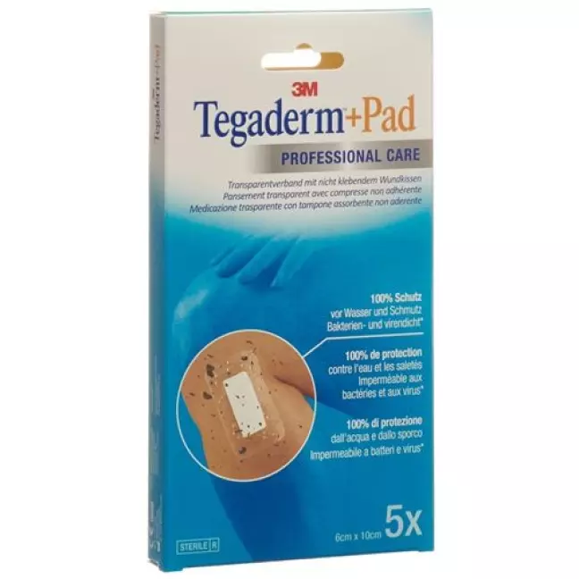 3M Tegaderm + Pad 6x10см / Wundkissen 2.5x6см 5 штук