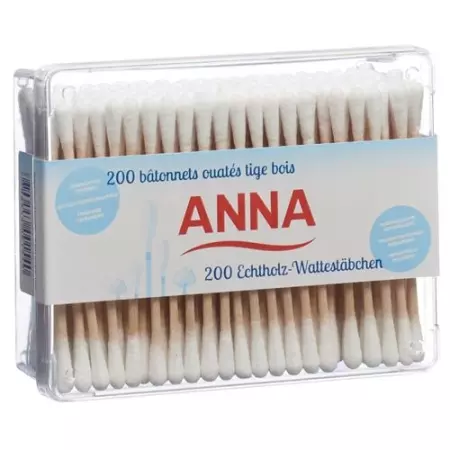 Anna Wattestabchen Holz 200 штук Anna Wattestabchen Holz 200 штук