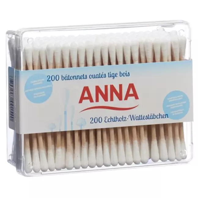 Anna Wattestabchen Holz 200 штук Anna Wattestabchen Holz 200 штук
