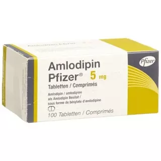 Amlodipin Pfizer 5 mg 100 tablets