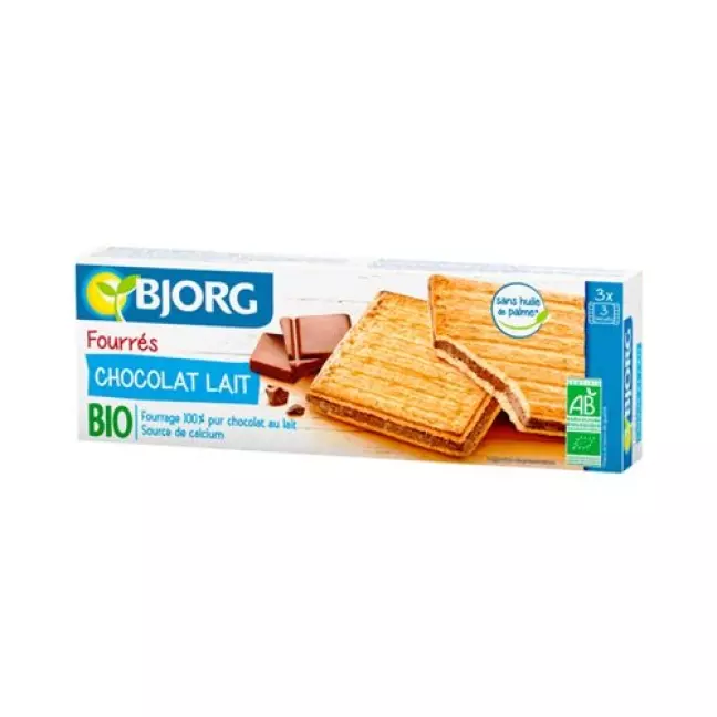 Bjorg Biscuit Fourres Chocolat Lait 225г Bjorg Biscuit Fourres Chocolat Lait 225г