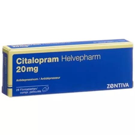 Citalopram Helvepharm 20 mg 28 filmtablets Citalopram Helvepharm 20 mg 28 filmtablets