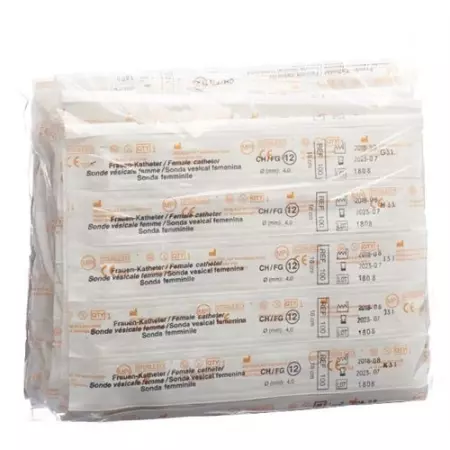 Qualimed Frauenkatheter 18см Ch12 PVC стерильный 100 штук Qualimed Frauenkatheter 18см Ch12 PVC стерильный 100 штук