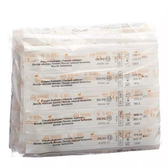 Qualimed Frauenkatheter 18см Ch12 PVC стерильный 100 штук Qualimed Frauenkatheter 18см Ch12 PVC стерильный 100 штук
