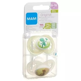 MAM Original Nuggi Silikon 6 bis для 16-месячных Spezialkollektion Girl 2 штуки