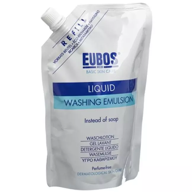 Eubos Seife жидкость Unparfumiert Blau наполнитель 400мл Eubos Seife жидкость Unparfumiert Blau наполнитель 400мл