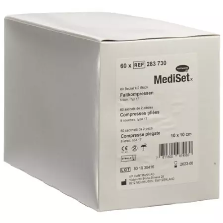 MediSet Faltkompressen Typ 17 8-fach 10x10см 60x 2 штуки MediSet Faltkompressen Typ 17 8-fach 10x10см 60x 2 штуки